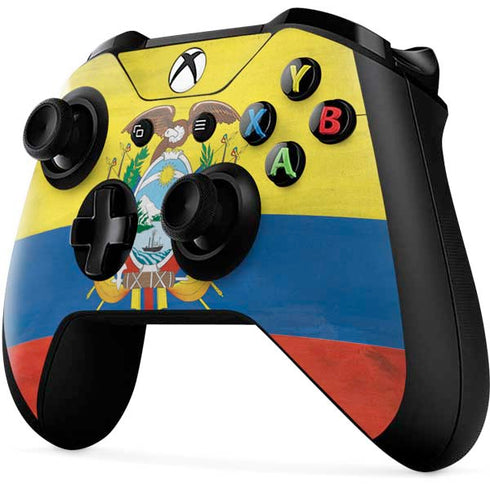 Ecuador Flag Distressed Xbox One X Controller Skin